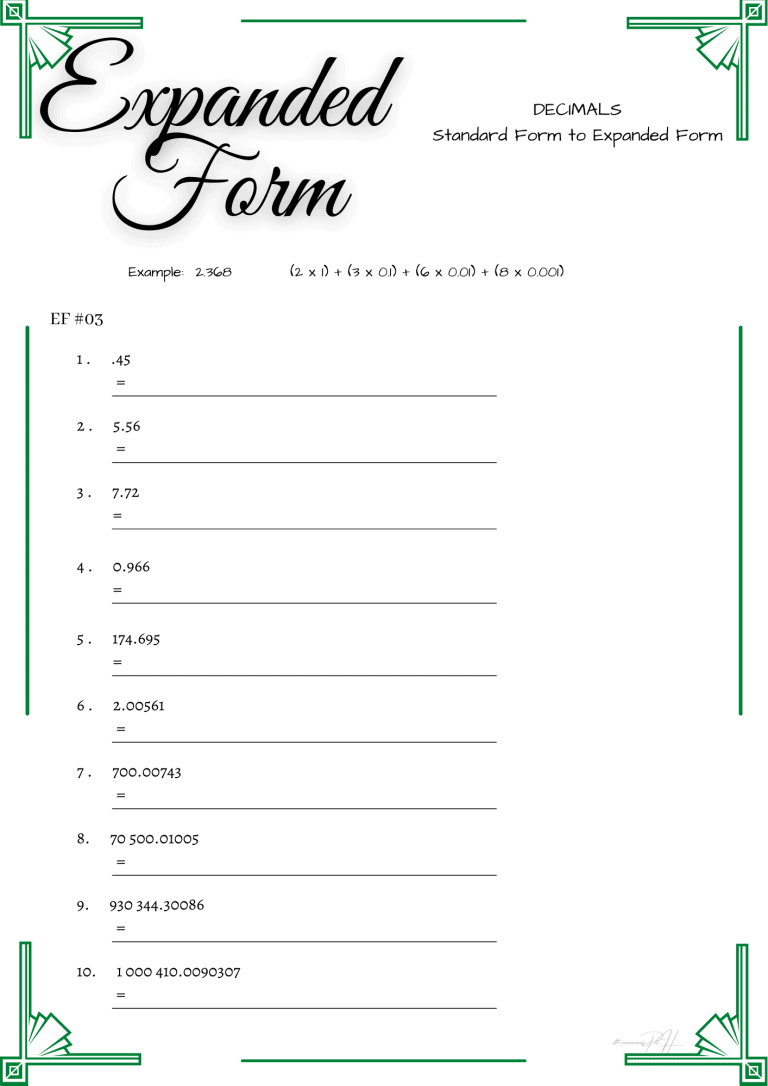 expanded form grade 6