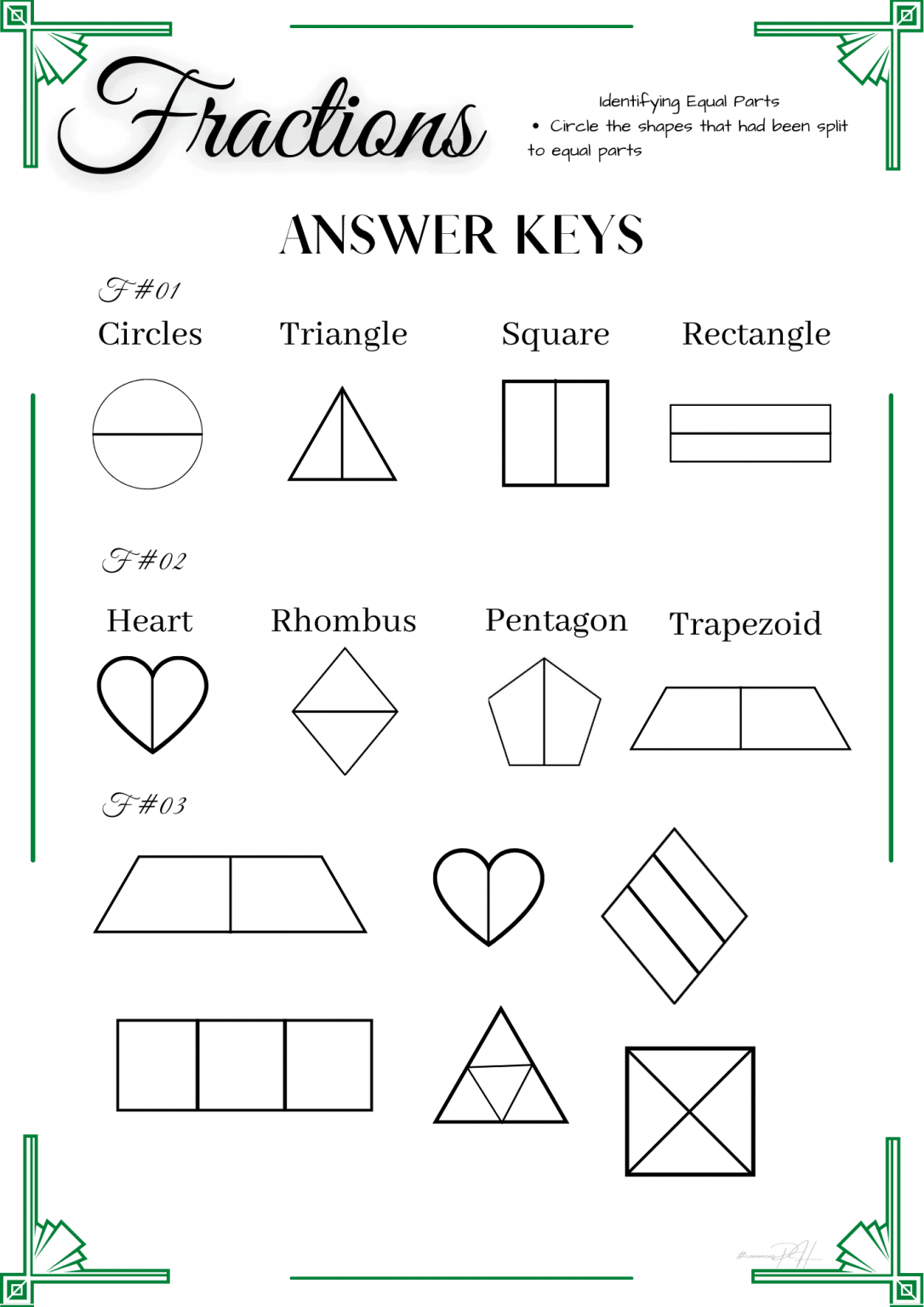 Free Fraction Activity | Identifying Equal Parts & Dividing Shapes