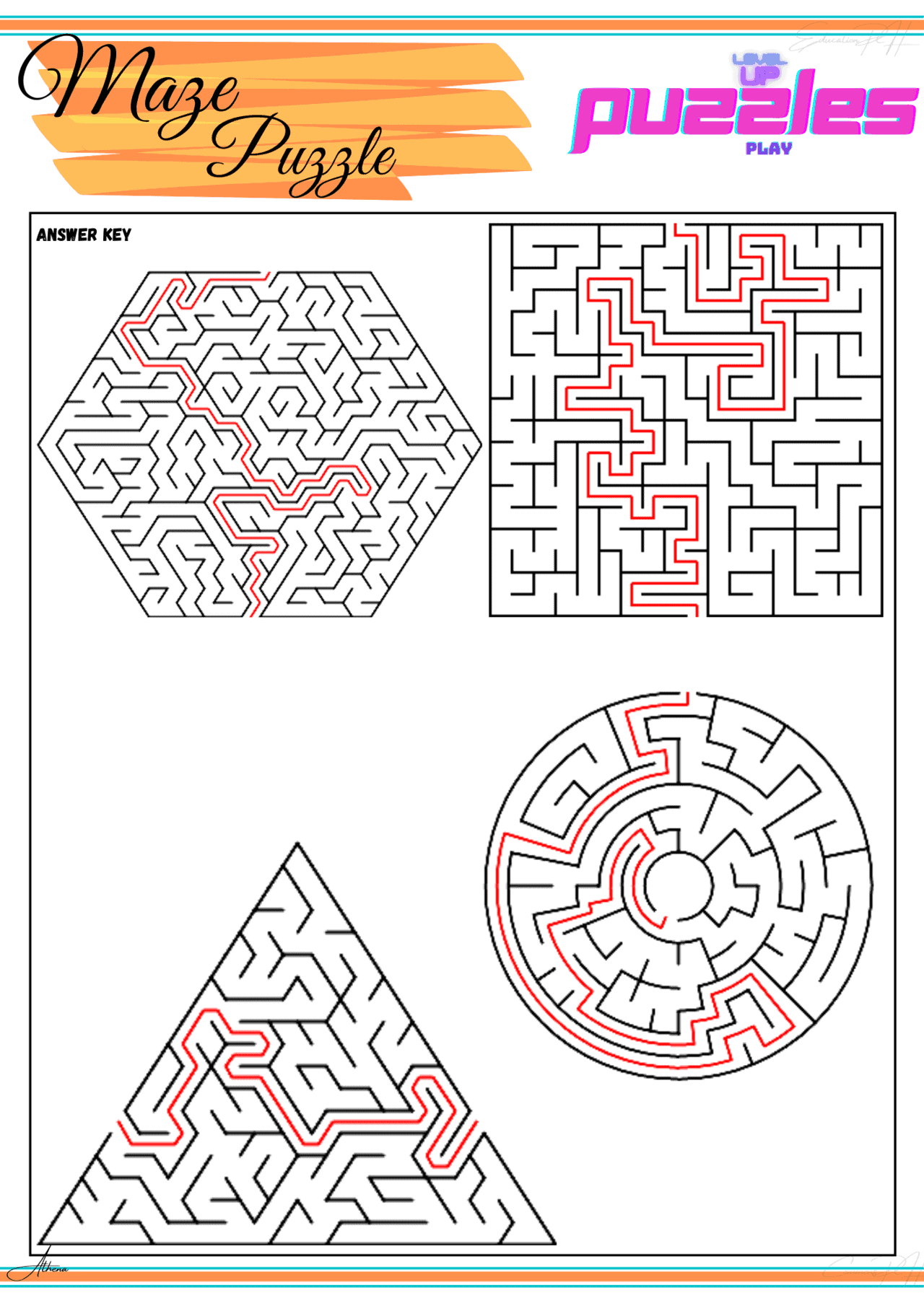 puzzles maze easy to challenge