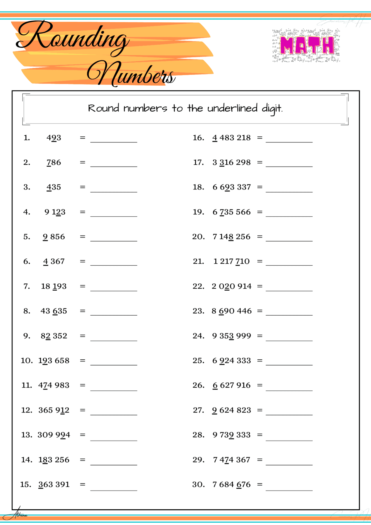 Grade 4 Math | Rounding Number