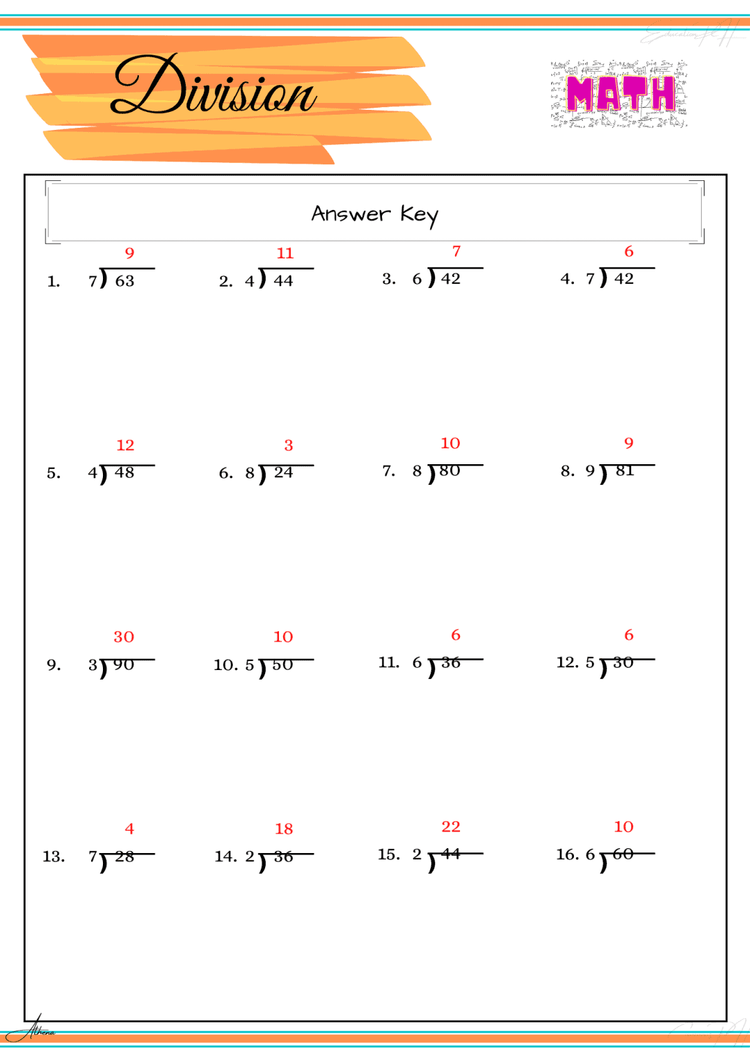 Grade 4 Math | Division IV