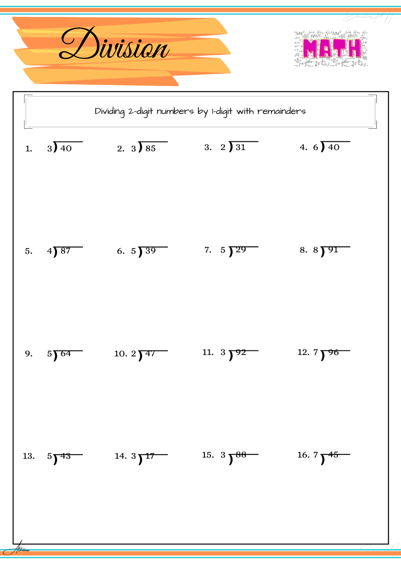 Grade 4 Math | Division IV