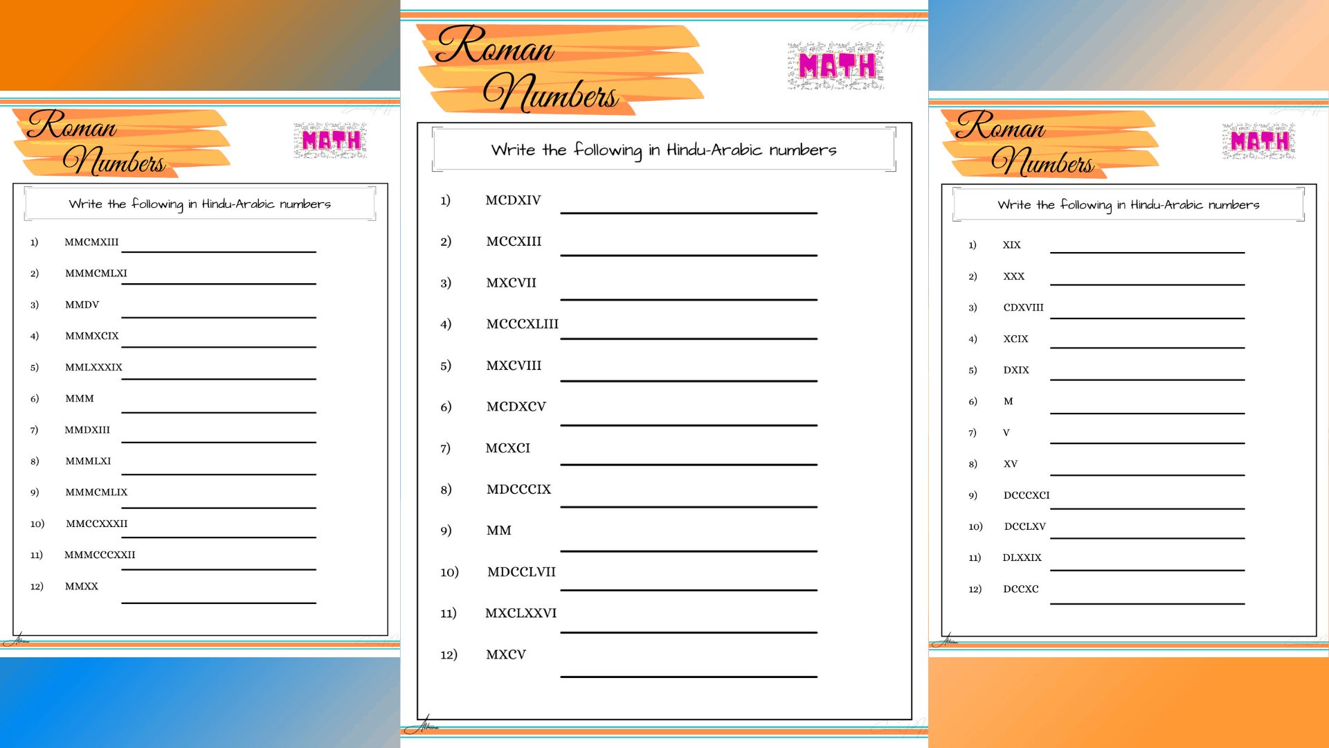 Grade 6 Math | Roman Numerals II